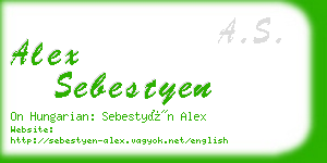 alex sebestyen business card